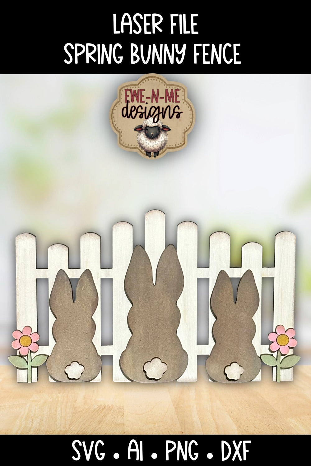 Spring Bunny Fence | Laser Cut SVG File