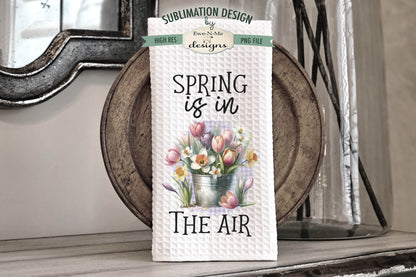 Spring Flowers In Buckets - Bundle of 5 - Kitchen Towel Sublimation Designs