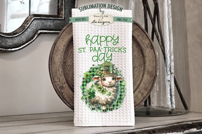 St Patricks Day Sheep - Kitchen Towel Sublimation Designs