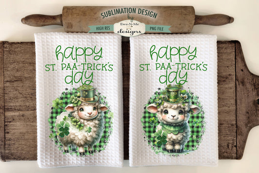 St Patricks Day Sheep - Kitchen Towel Sublimation Designs