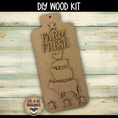 Stacked Farm Animal Sign | DIY WOOD KIT