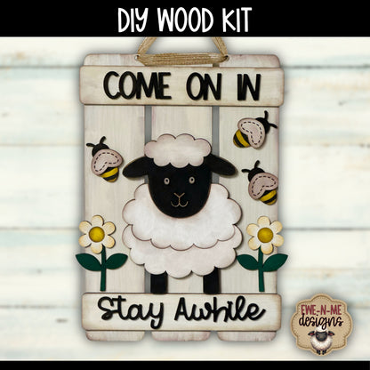 Come On In Sheep Sign | DIY WOOD KIT