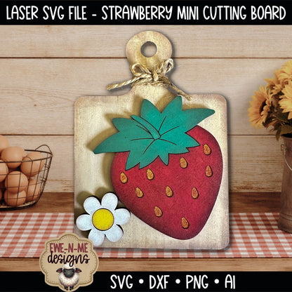 Strawberry Cutting Board Shelf Sitter | Laser Cut SVG File
