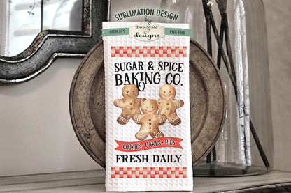 Sugar and Spice Cocoa, Baking Co - Kitchen Towel Sublimation Designs