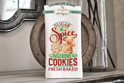 Gingerbread Cookies - Bundle of 5 - Kitchen Towel Sublimation Designs
