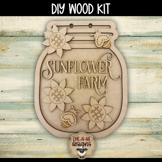 Bee Kind Jar Sign | DIY WOOD KIT