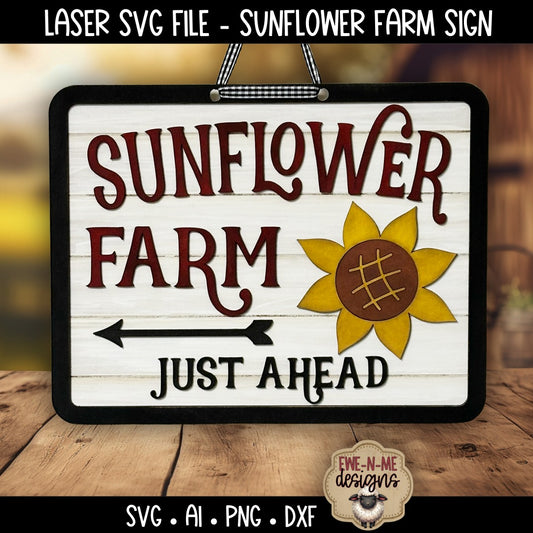Sunflower Farm Sign | Laser Cut SVG File