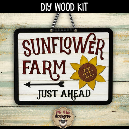 Sunflower Farm Shiplap Sign | DIY WOOD KIT