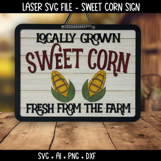 Sweet Corn Sign | Laser Cut SVG File