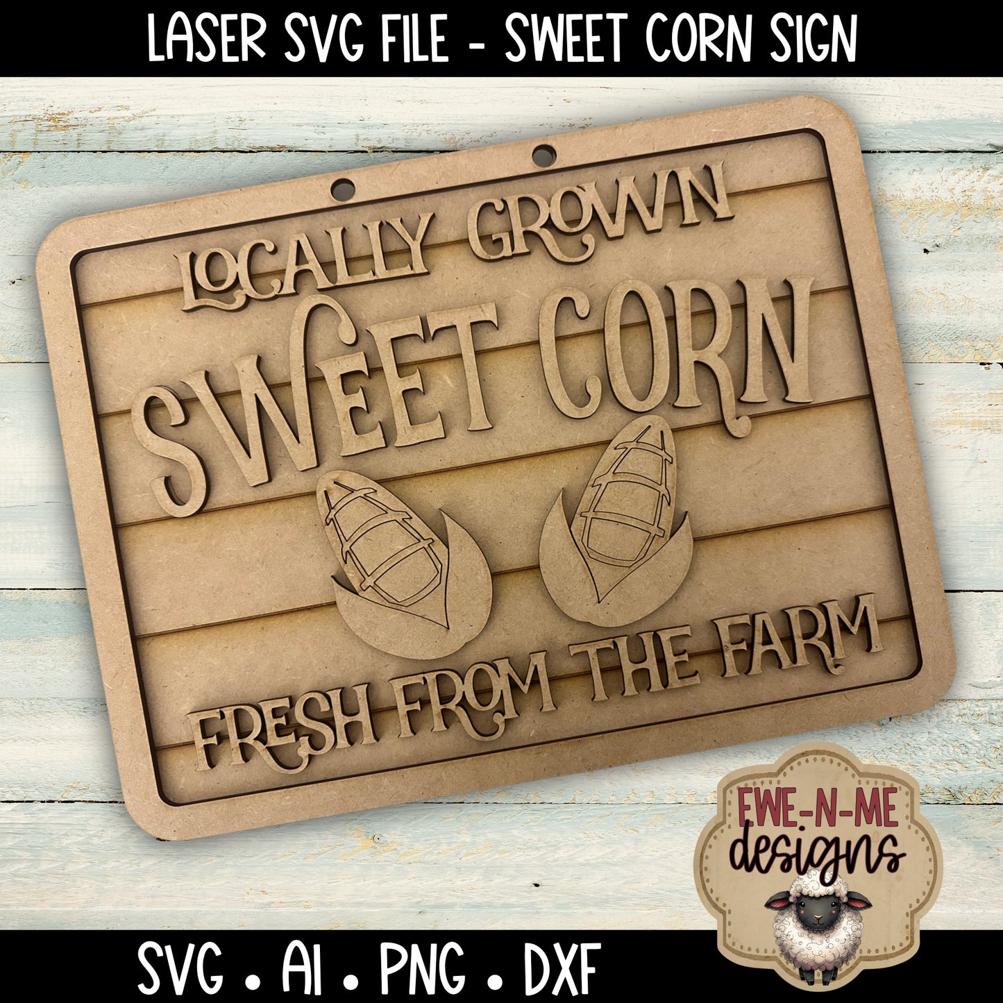 Sweet Corn Sign | Laser Cut SVG File