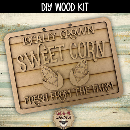 Fresh Sweet Corn Shiplap Sign | DIY WOOD KIT