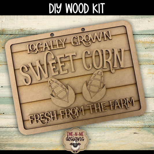 Fresh Sweet Corn Shiplap Sign | DIY WOOD KIT