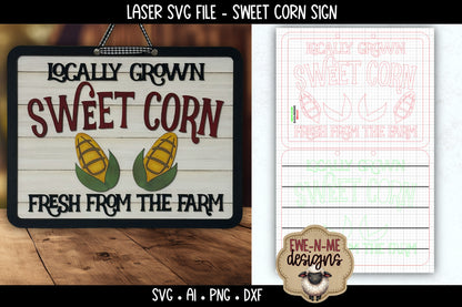 Sweet Corn Sign | Laser Cut SVG File