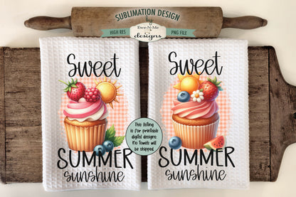 Summer Themed Towel Designs - Bundle of 16 - Kitchen Towel Sublimation Designs