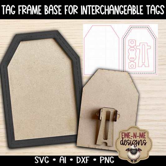 Tag Frame for Interchangeable Tags | Laser Cut SVG File