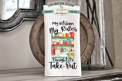 Funny Retro Kitchen  - Kitchen Towel Sublimation Designs