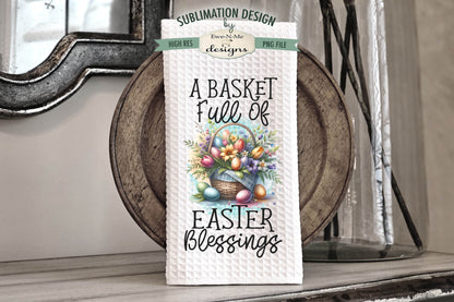 Floral Easter Baskets - Kitchen Towel Sublimation Designs