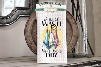 Towels on Clothesline - Kitchen Towel Sublimation Designs