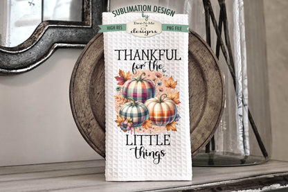 Plaid Pumpkins Fall Harvest - Kitchen Towel Sublimation Designs