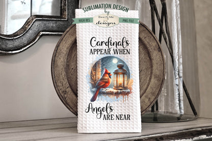 Cardinals and Lanterns - Kitchen Towel Sublimation Designs