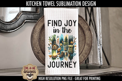 Camping Brushstrokes Fathers Day - Kitchen Towel Sublimation Designs