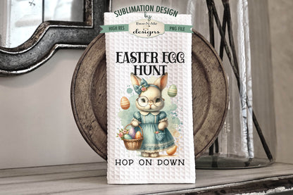 Vintage Easter Bunnies - Kitchen Towel Sublimation Designs