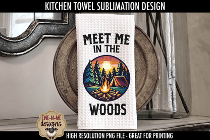 Tent Camping Outdoor Fathers Day - Kitchen Towel Sublimation Designs