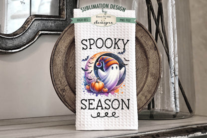 Halloween Ghost Spooky Season - Kitchen Towel Sublimation Designs