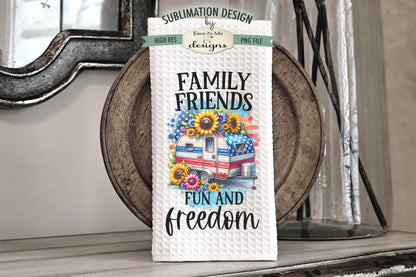 Patriotic Campers - Kitchen Towel Sublimation Designs