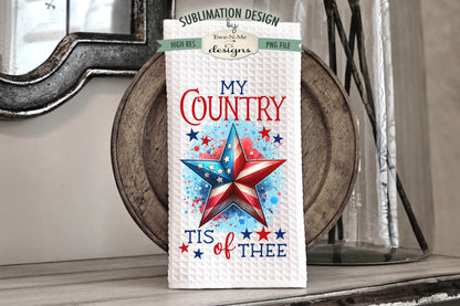 Patriotic Stars - Kitchen Towel Sublimation Designs