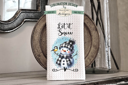 Buffalo Plaid Snowmen - Kitchen Towel Sublimation Designs