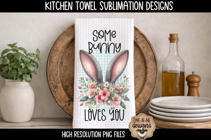 Bunny Ears Easter - Kitchen Towel Sublimation Designs