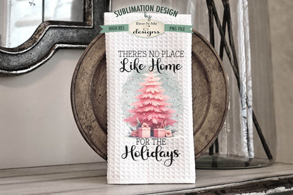 Pink Christmas Trees - Kitchen Towel Sublimation Designs