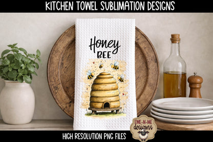 Bees and Bee Hives - Kitchen Towel Sublimation Designs