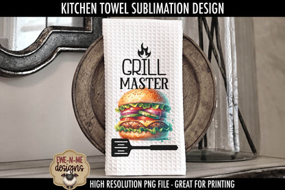 Grill Master Chillin Fathers Day - Kitchen Towel Sublimation Designs