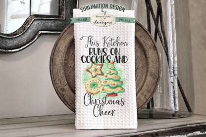 Christmas Cheer Cookies Green - Kitchen Towel Sublimation Designs