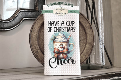 Christmas Cheer Snowman Mugs - Kitchen Towel Sublimation Designs