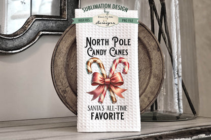 North Pole Candy Canes - Kitchen Towel Sublimation Designs