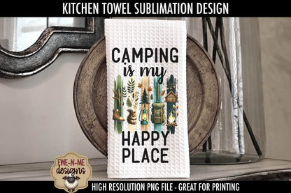 Camping Brushstrokes Fathers Day - Kitchen Towel Sublimation Designs