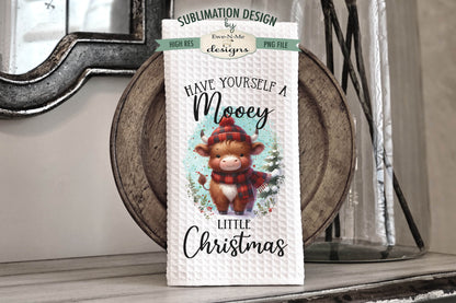 Christmas Mooey Highland Cows - Kitchen Towel Sublimation Designs
