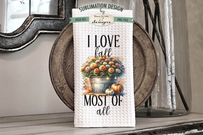 Fall Mums - Kitchen Towel Sublimation Designs