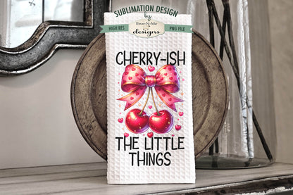 Love You Cherry Much - Kitchen Towel Sublimation Designs