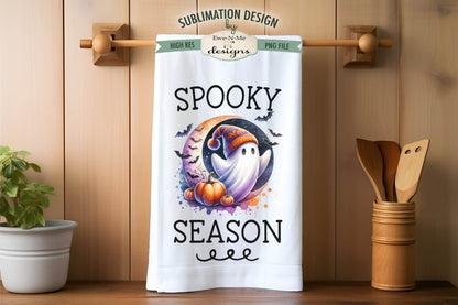 Halloween Ghost Spooky Season - Kitchen Towel Sublimation Designs