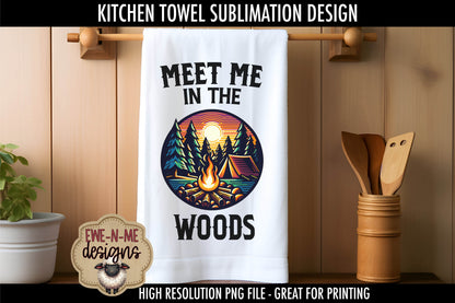 Tent Camping Outdoor Fathers Day - Kitchen Towel Sublimation Designs