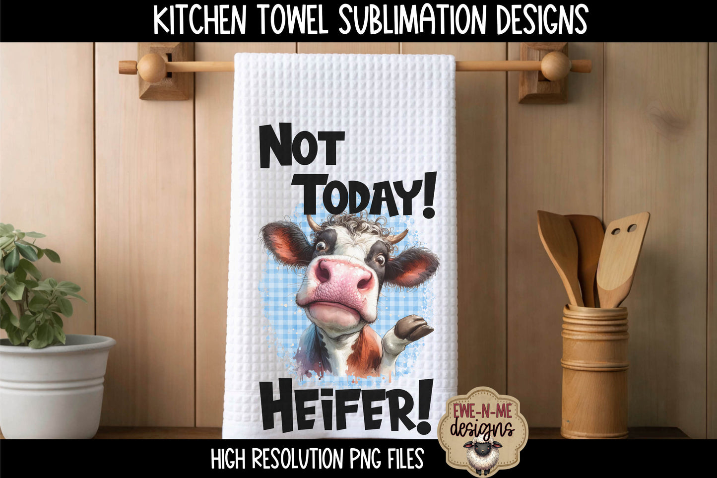 Funny Sassy Cows - Kitchen Towel Sublimation Designs