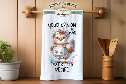 Sassy Sarcastic Chickens - Kitchen Towel Sublimation Designs