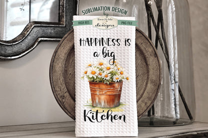 Rustic Flowers In Buckets - Bundle of 5 - Kitchen Towel Sublimation Designs