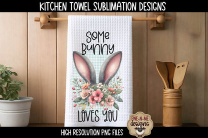 Bunny Ears Easter - Kitchen Towel Sublimation Designs