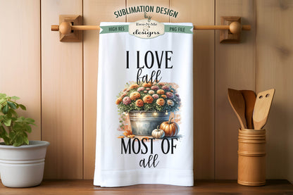 Fall Mums - Kitchen Towel Sublimation Designs