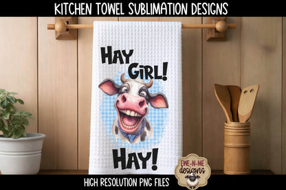 Funny Sassy Cows - Kitchen Towel Sublimation Designs